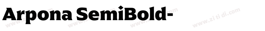Arpona SemiBold字体转换